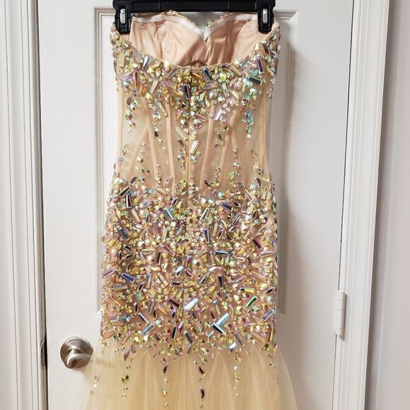 Rhinestone Sweetheart Mermaid Prom Dress 4 - Picture 4 of 13
